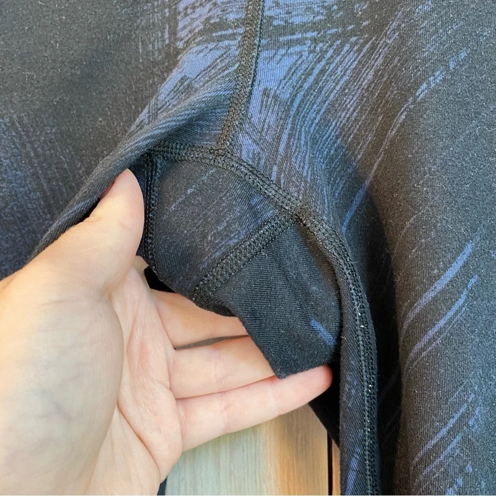 Lululemon Wunder Under Pant III Full-On Luon Wind Chill Deep Navy Black Size 4 - Picture 5 of 7